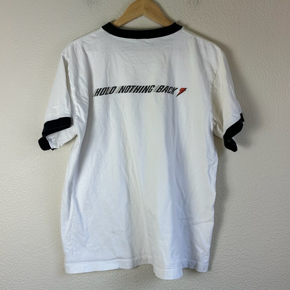 Y2K Ringer Gatorade Ringer T-Shirt Mens Large White High School Athlete Graphic